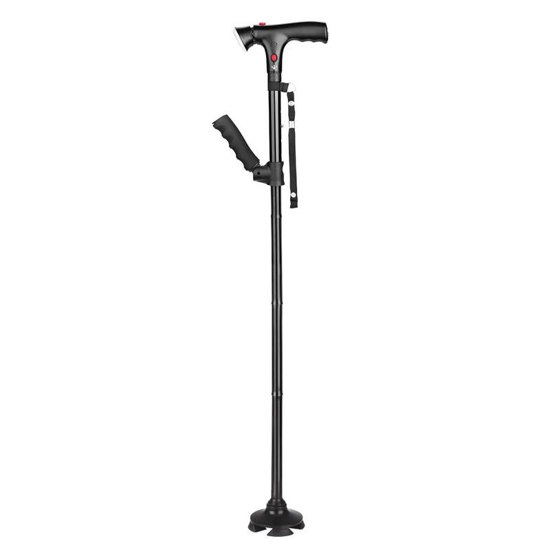 Collapsible Telescopic Folding Cane LED Lightweight Walking Trusty Sticks - client345